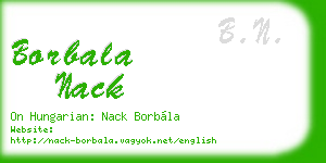 borbala nack business card